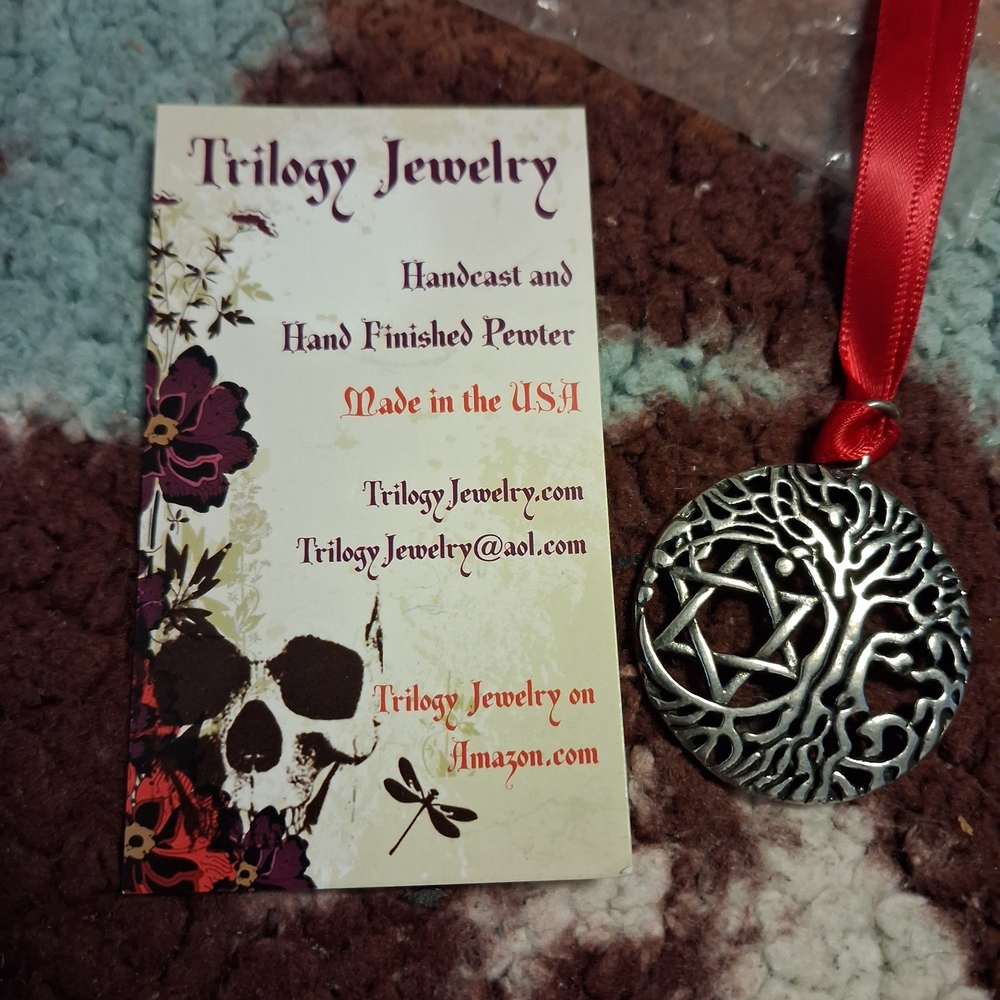 ​✡️ Trilogy Jewelry Pewter Tree of Life & Star of David Pendant 🌳